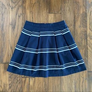 THE LIMITED - Navy Striped Pleated Skirt - Size S